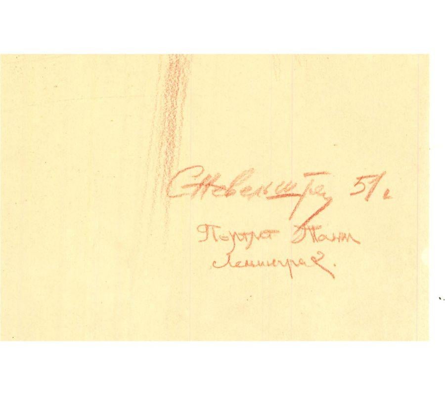 Samouil Grigorievich Nevelshtein (1903-1983) - 1951 Sanguine, Ritratto di Tani in vendita 3