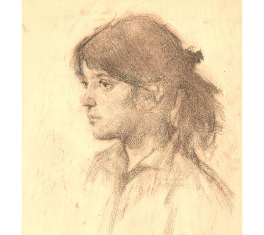 Samo Samouil Grigorievich Nevelshtein (1903-1983) – Pastell, Profil einer Frau 2