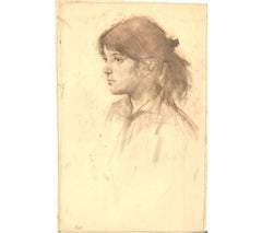 Samouil Grigorievich Nevelshtein (1903-1983) - Pastel, profil d'une femme