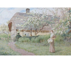 Joseph Kirkpatrick(1872-1936) Watercolour, The Firewood Gatherer