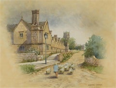 Christopher Hughes – Zeitgenössisches Aquarell, Chipping Campden