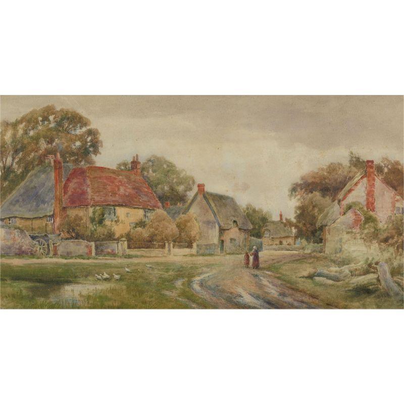 Henry John Kinnaird (1861-1929) – Aquarell, ländliches Hamlet, spätes 19. Jahrhundert im Angebot 1
