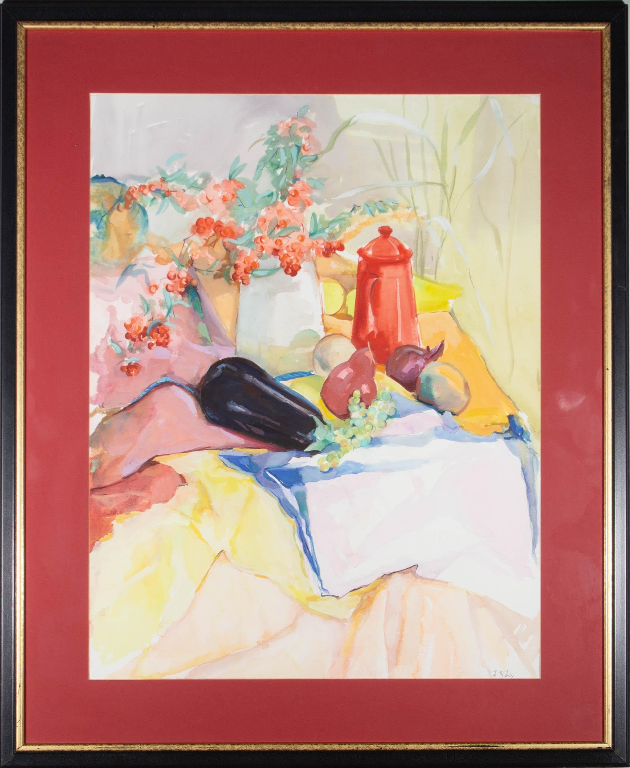 D. M. Day - 20th Century Watercolour, The Red Coffee Pot