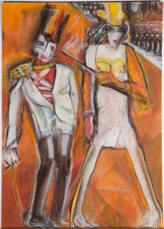 Susan Paine - Pastell, Soldat und das Mädchen der Gesellschaft, 20. Jahrhundert