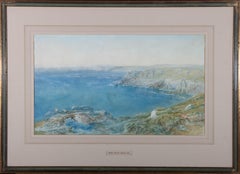 Samuel Phillips Jackson RWS (1830-1904) - 1869 Watercolour, Cornish Coast