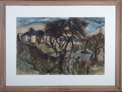 Vintage Eric Ross - Mid 20th Century Watercolour, The Orchard in Winter