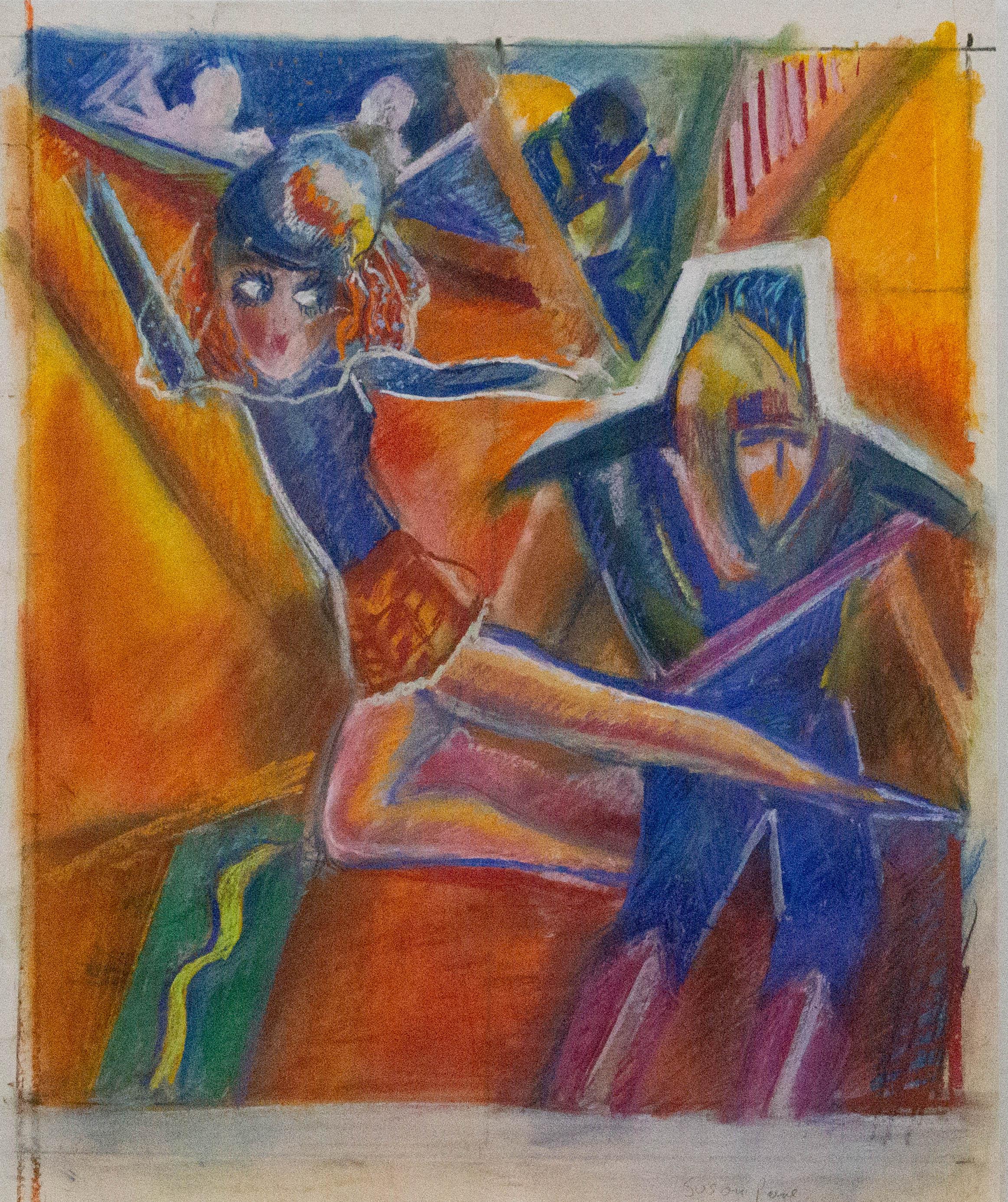 Susan Paine - 20th Century Pastel, The Circus Performers For Sale 1