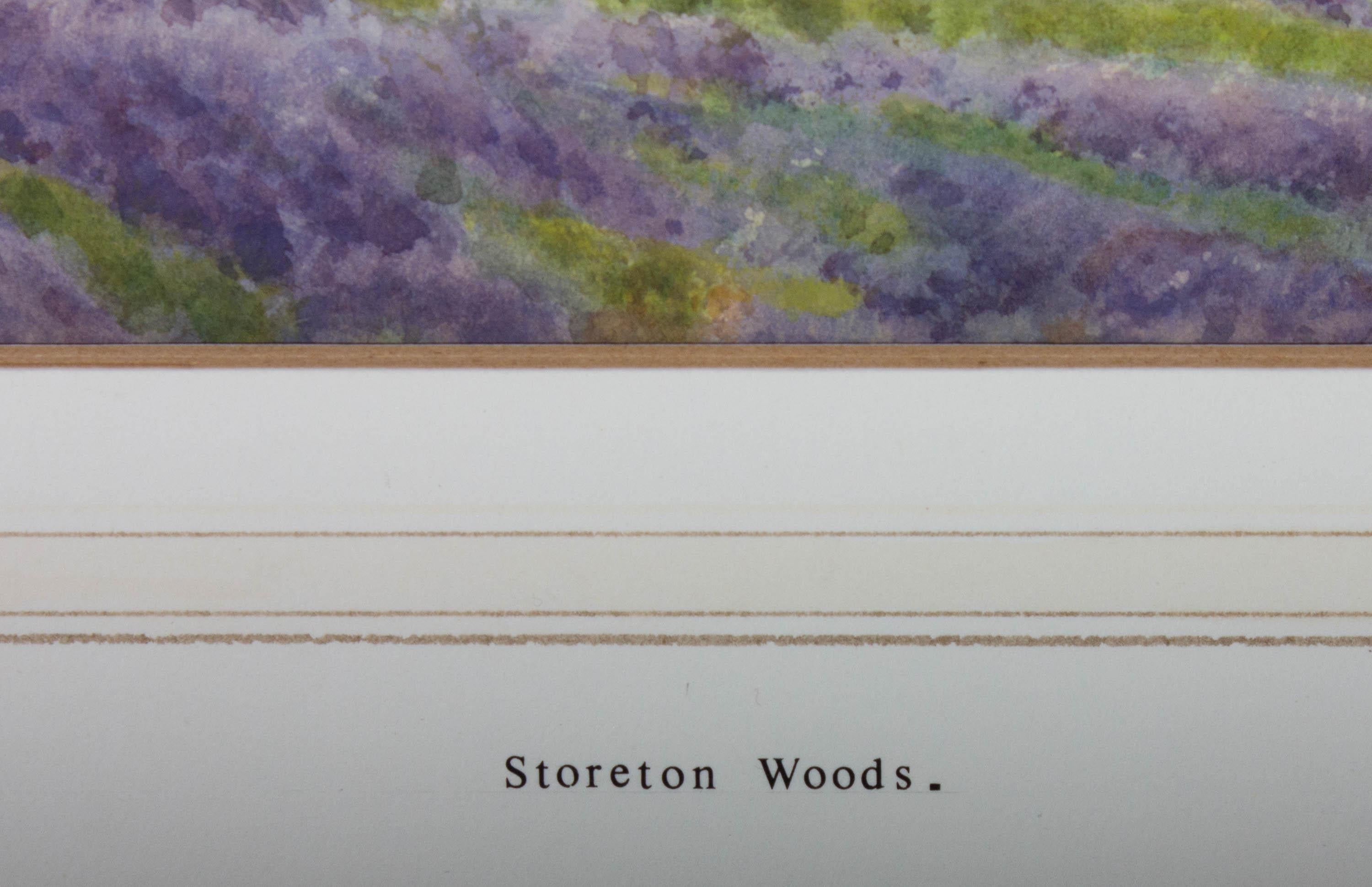 J. L. Barker - Early 20th Century Watercolour, Shoreton Woods For Sale 2