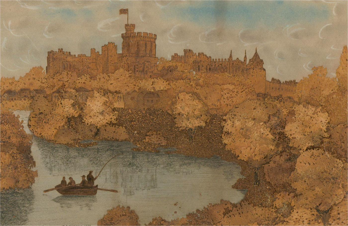 W. A. Mitchell - 1898 Pastel, Windsor Castle 1
