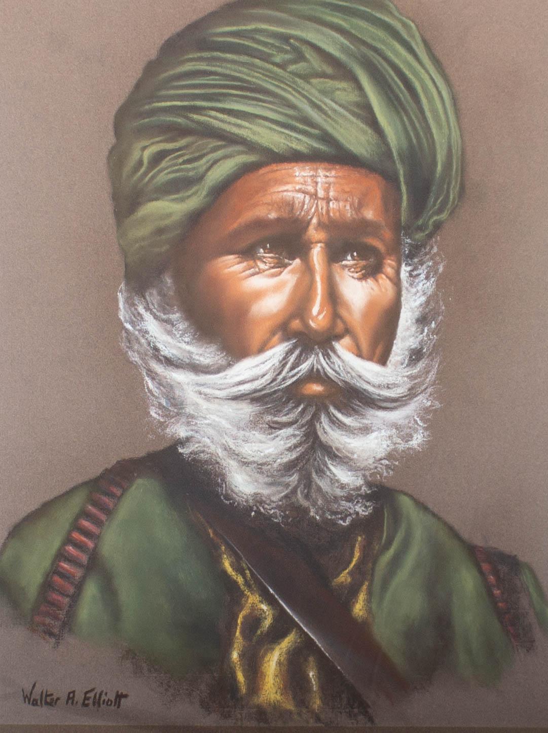 Walter A. Elloitt - Pastel Contemporáneo, El Guerrero en venta 2