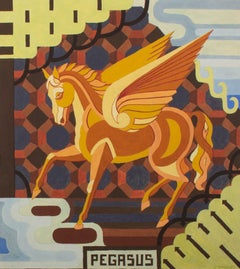 Joseph Smedley (1922-2016) – Gouache, Pegasus, Mitte 20. Jahrhundert