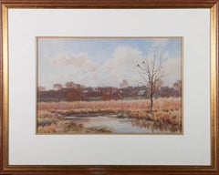Robert Octavius Rickatson (1856-1941) - Watercolour, Village in Autumn