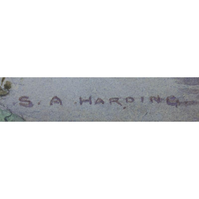 S. A. Harding - Acuarela de principios del siglo XX, Torre de Smailholm 4