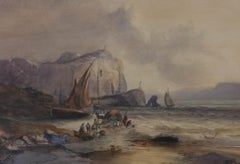 H. Turner - Late 19th Century Watercolour, French Fishermen