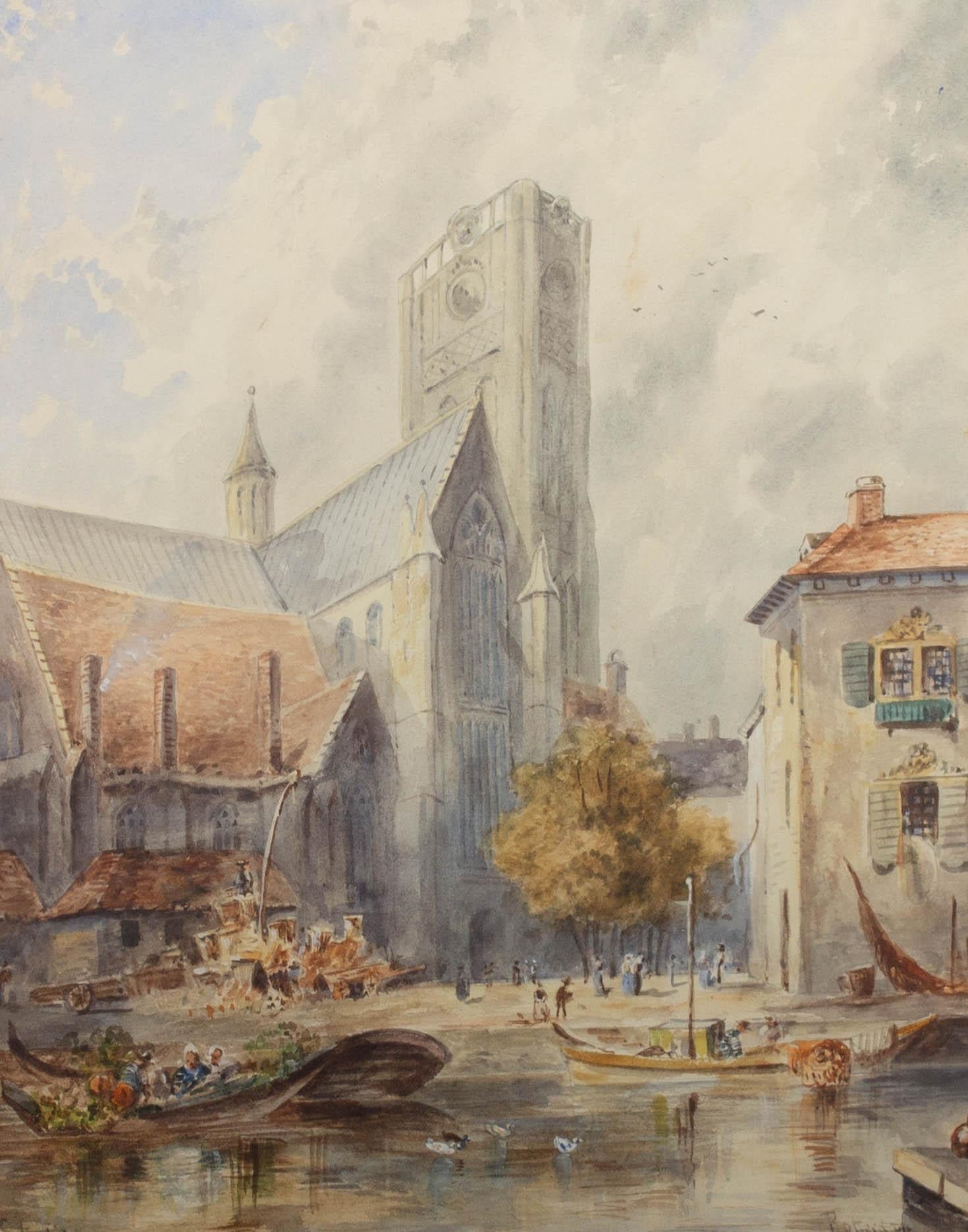 Andrew Storey (fl.1911-1918) - Early 20th Century Watercolour, Rotterdam For Sale 2