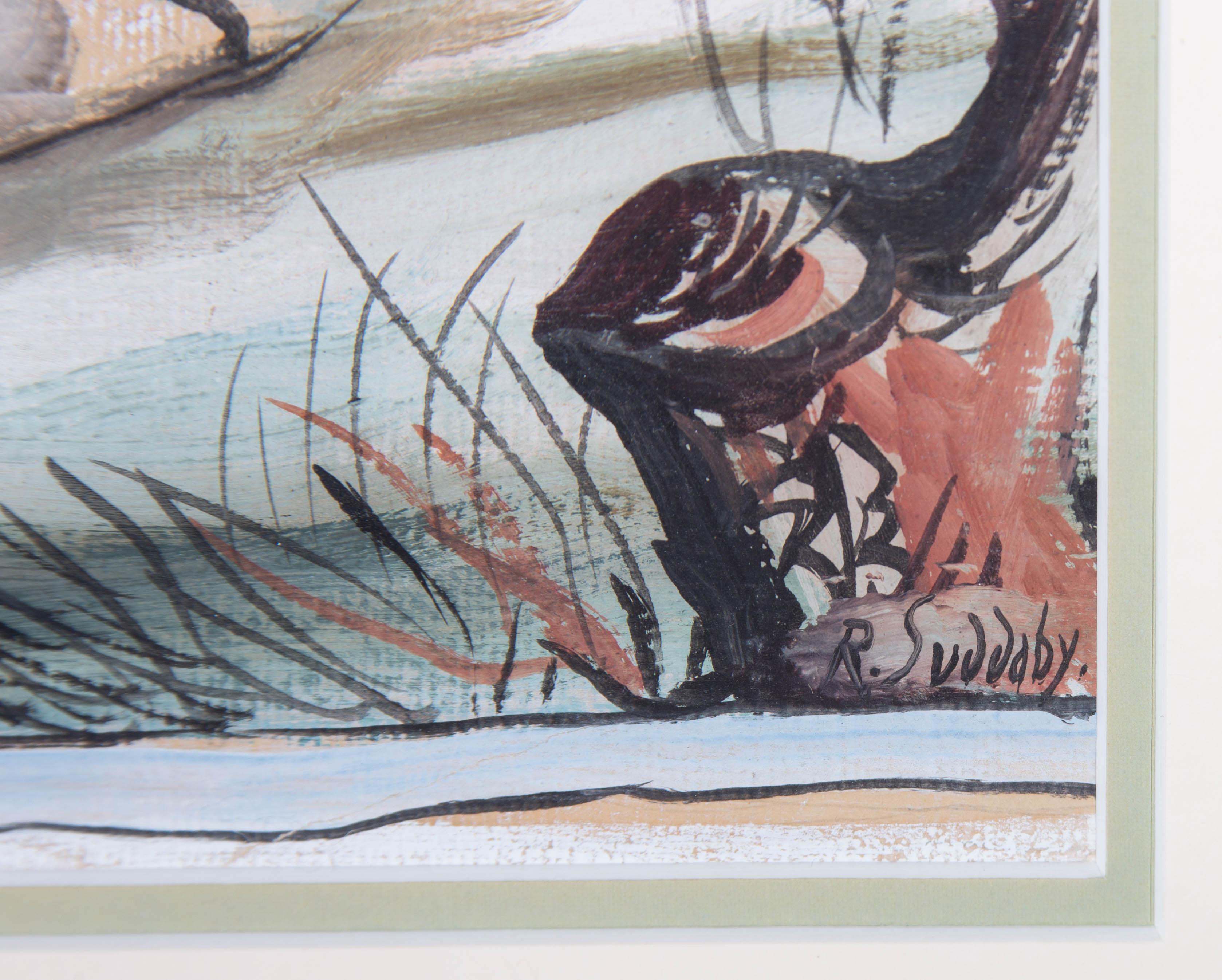 Rowland Suddaby (1912-1972) - Signed Mid 20th Century Gouache, Winter Skies 2