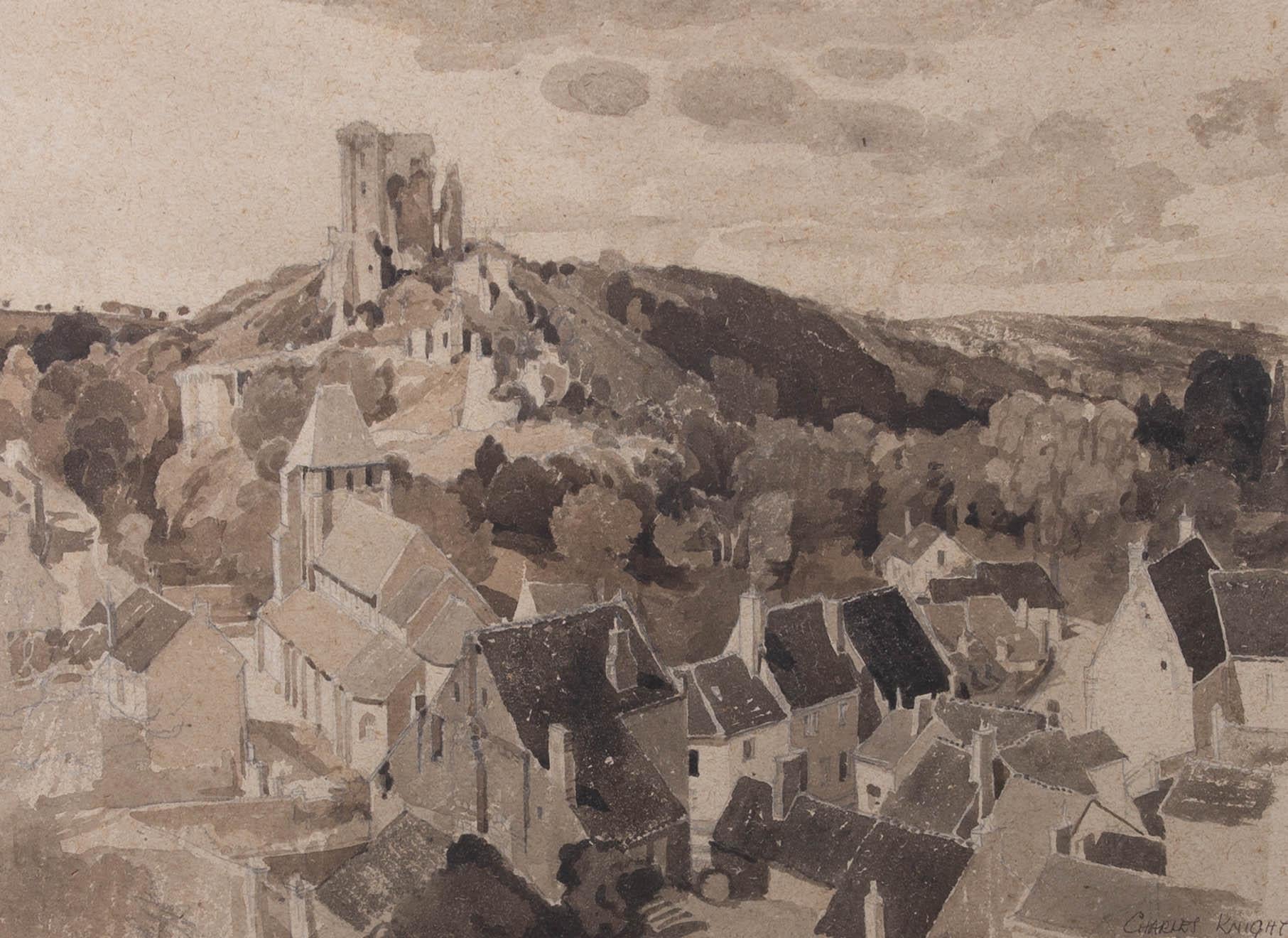 Charles Knight RWS, ROI (1901-1990) - 1930 Acuarela, Lavadin 1
