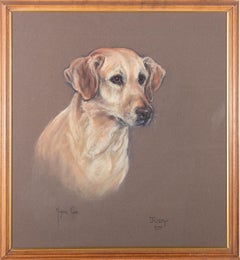 Marjorie Cox - 1970 Pastell, Judy the Yellow Lab