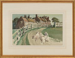 Horace Tuck (1876-1951) - Early 20th Century Watercolour, Cattle Crossing