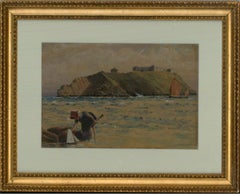 Ernest Lloyd Jones (fl.1901-1923) - 1921 Watercolour, A Day at the Beach