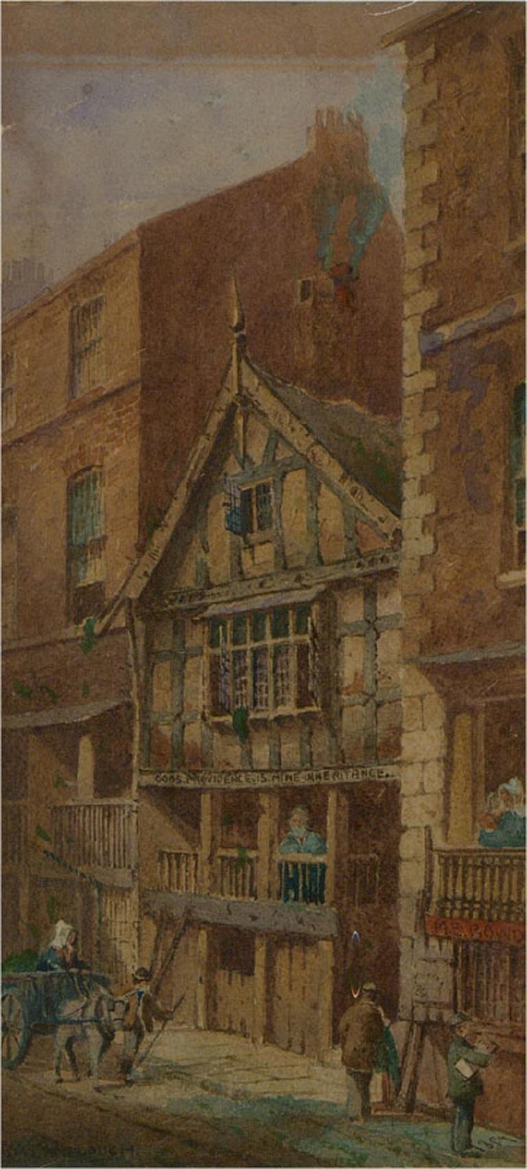Augustus Osborne Lamplough (1877-1930), Aquarell, God's Providence House – Art von Augustus Providence Lamplough