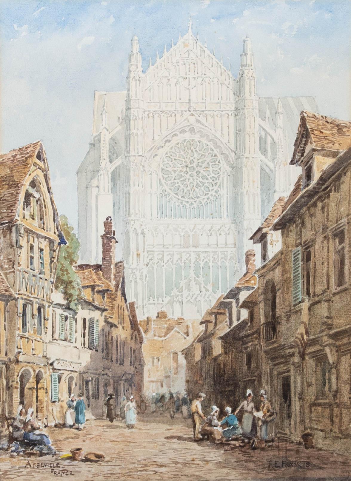 Thomas Edward Francis (1873-1961) - Watercolour, Beauvais Cathedral 1