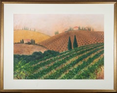 Jane Davies - 2001 Gouache, Italian Landscape