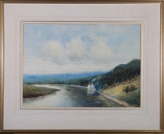 D. N. Boigent - 1918 Watercolour, River Scene