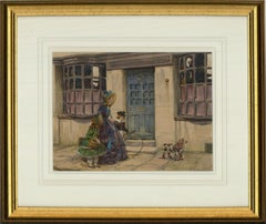 Vintage H.W.G. Betteridge - Early 20th Century Watercolour, Out for a Stroll