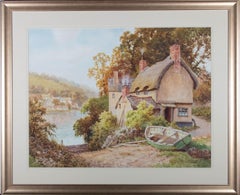 Vintage Sidney P. Winder (1884-1966) - Watercolour, The House by the Lake