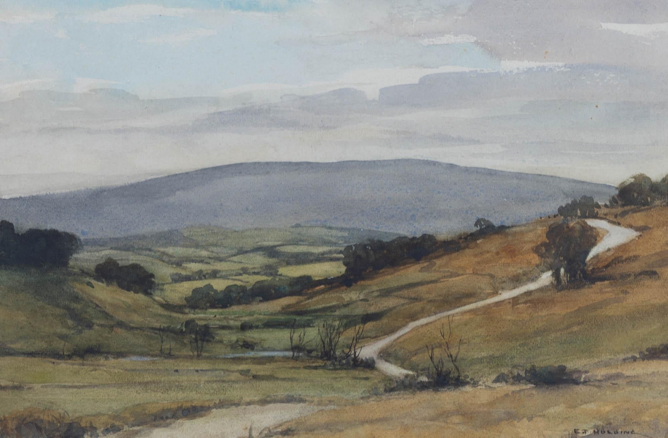 Edgar Thomas Holding RWS (1870-1952) - Acquerello dei primi del Novecento, Halsanger Common 1