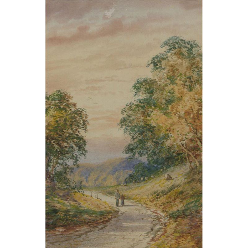 Lennard Lewis RA (1826-1913) - Late 19th Century Watercolour, Country Track - Art by L. Lewis