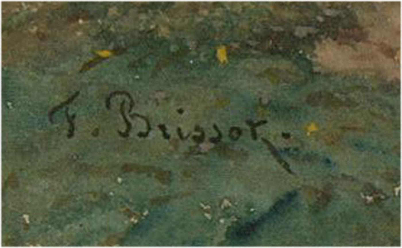 Frank Brissot (Hrsg. 1879-1881) – Aquarell, Hirte und seine Schafe 3