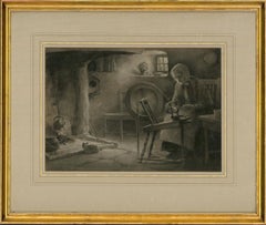 Andrew Scott Rankin (1868-1942) - Late 19th Century Watercolour, Spinning Wheel