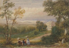 Attrib. David Cox Jnr. ARWS (1809-1885) - Watercolour, Country House
