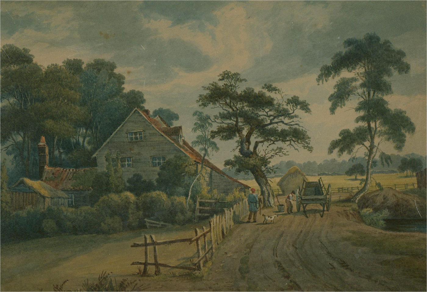 Unknown Landscape Art - 1834 Watercolour - At Kilburn, Middlesex