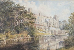 A. F. Jitterton - 1878 Watercolour, Warwick Castle From The River