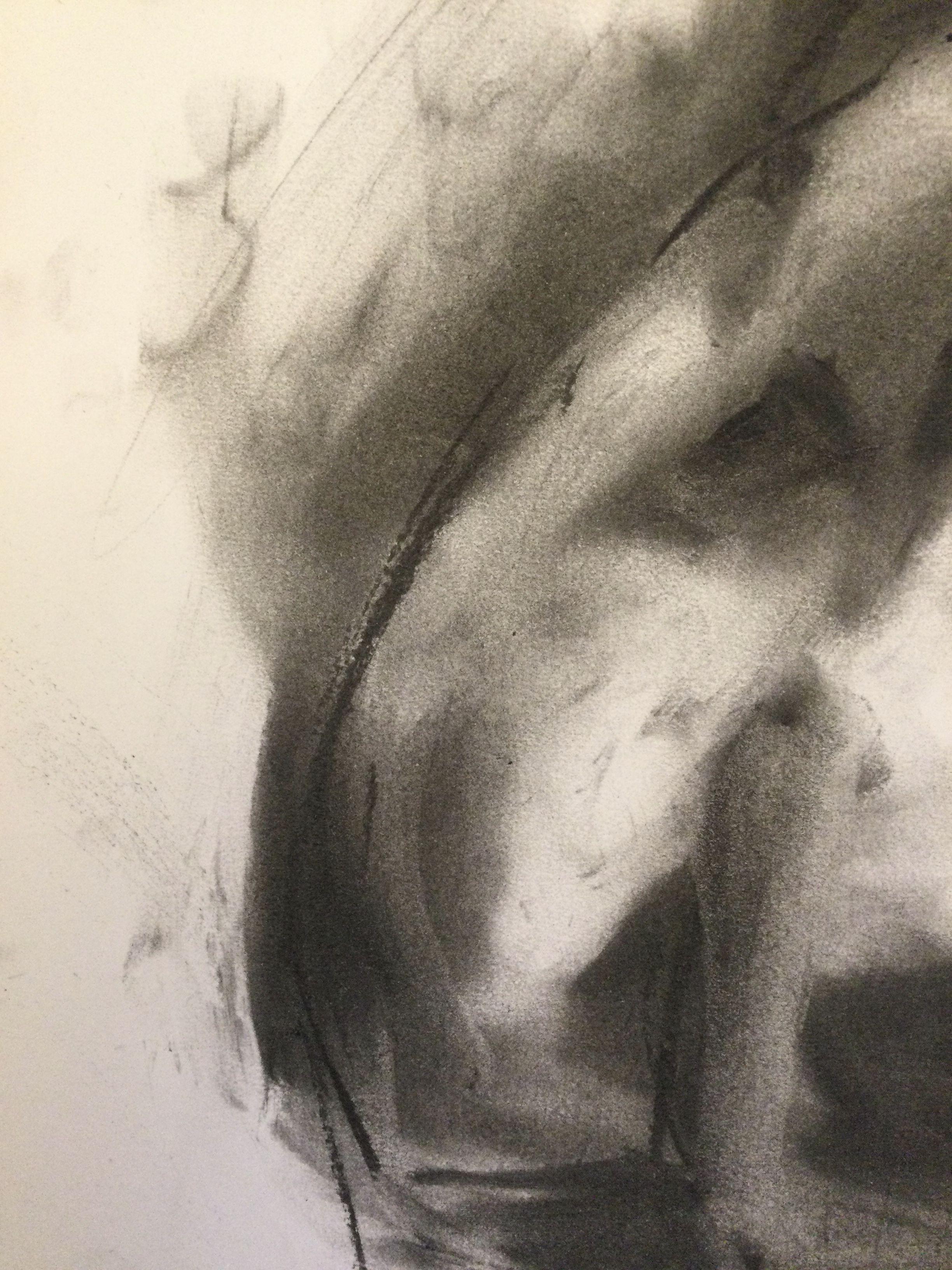 Blinded, Drawing, Charcoal on Paper 2