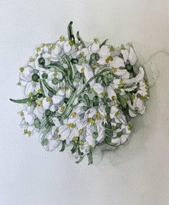 Frühlingsblumen, Gemälde, Aquarell auf Papier