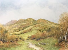 Malvern Hills in Autumn (Les collines de Malvern en automne), peinture, aquarelle sur papier aquarelle