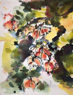 Gathering of Monarchs, Painting, Watercolor on Watercolor Paper