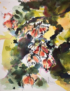 Gathering of Monarchs, peinture, aquarelle sur papier aquarelle