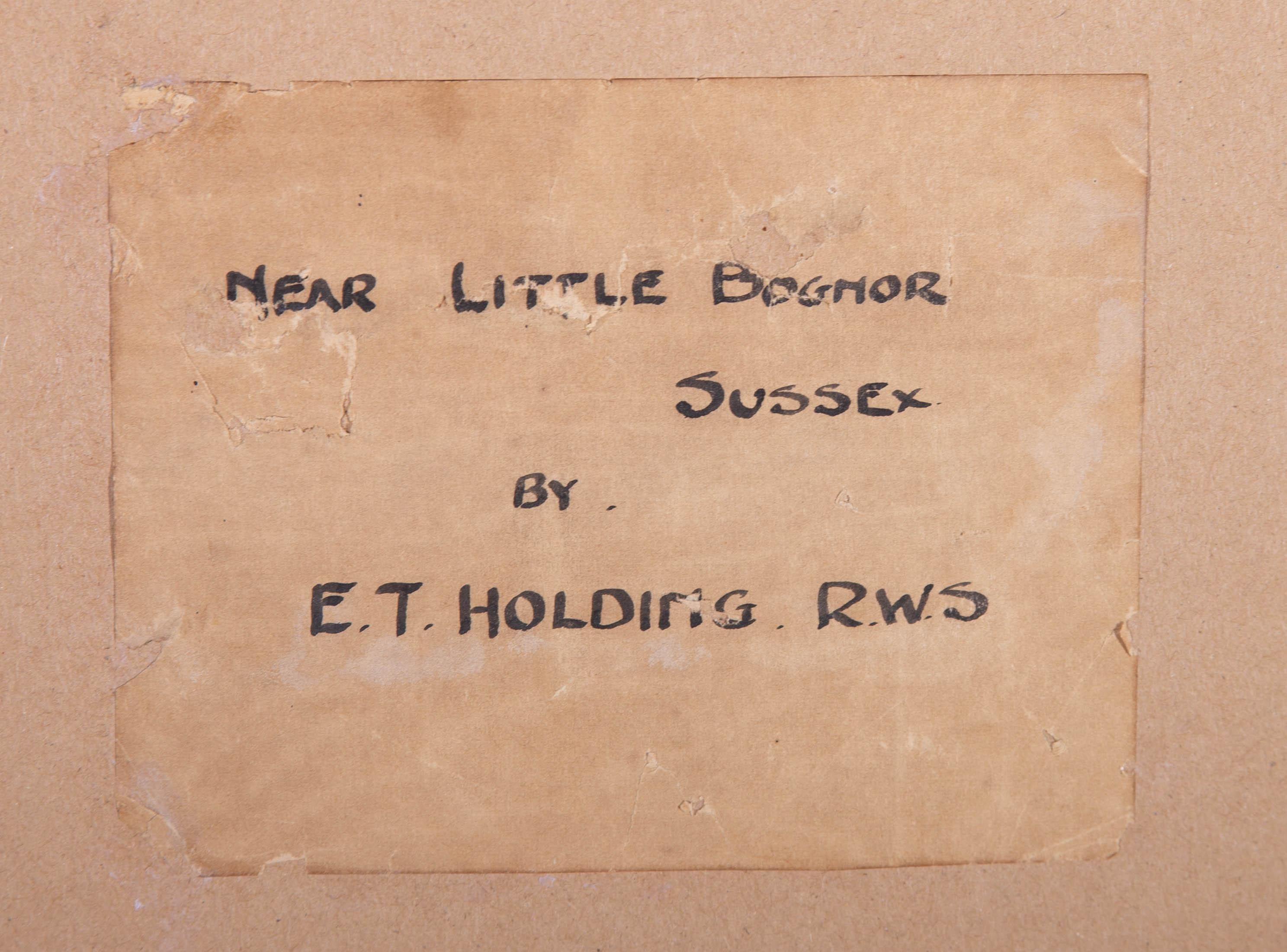 Edgar Thomas tenant RWS (1870-1952) - Early 20thC Watercolour, Little Bignor, Petite aquarelle - Gris Landscape Art par Edgar Thomas Holding RWS