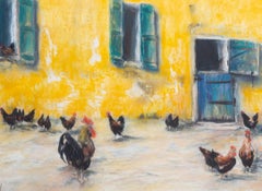 Jeanie Lace - 1998 Pastel, French Chickens