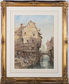 Thomas E. Francis (1873-1961) - Acquerello, Case a Pont-l'Eveque, Normandia