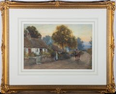 Antique Samuel Towers RCA (1862-1943) - Early 20th Century Watercolour, Riding Home