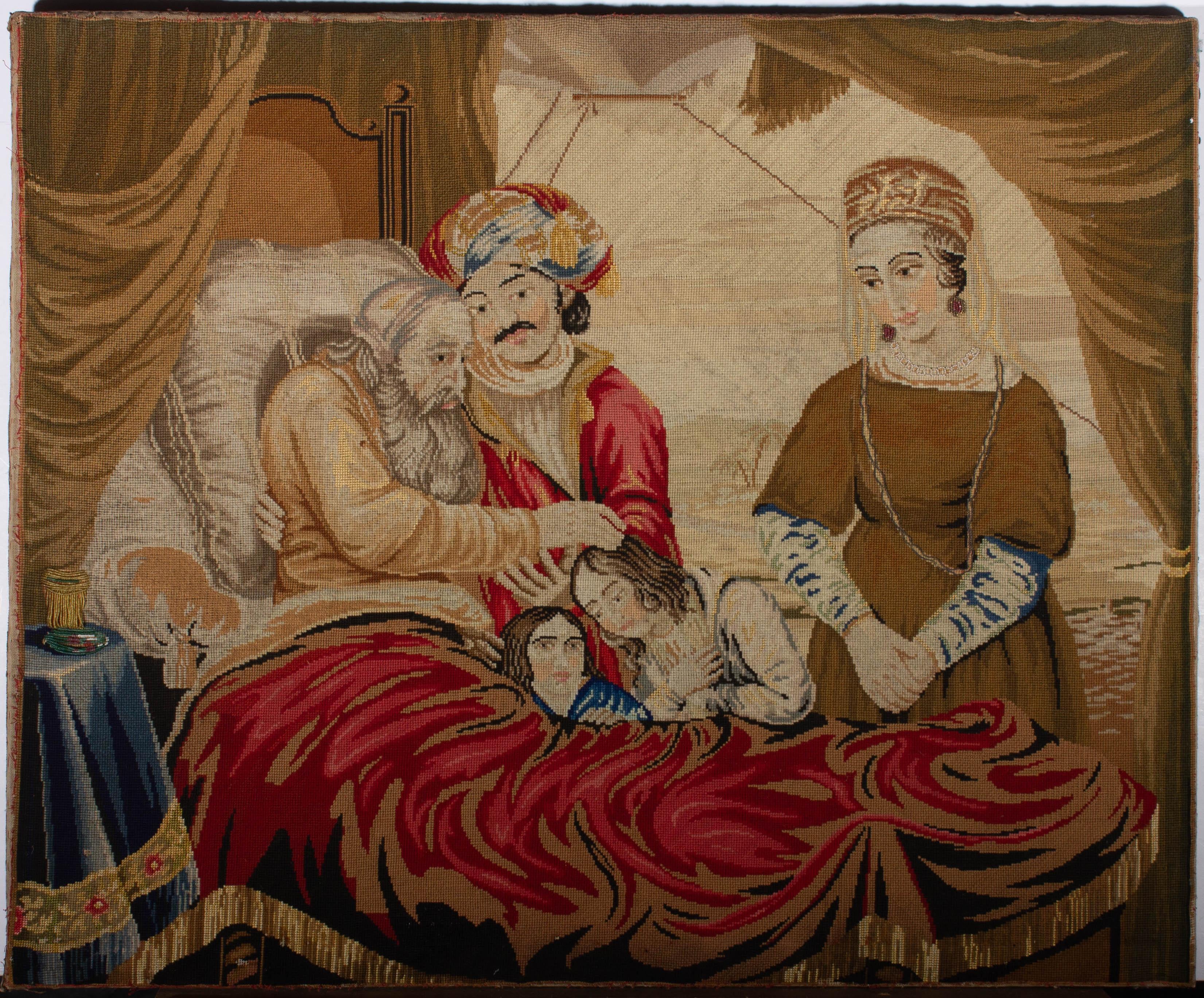 Early 19th Century Embroidery - Patriarchal Blessing - Art by Unknown