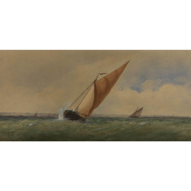 Charles Taylor Jnr (fl.1841-1883) - Aquarelle du milieu du XIXe siècle, Choppy Waters 2