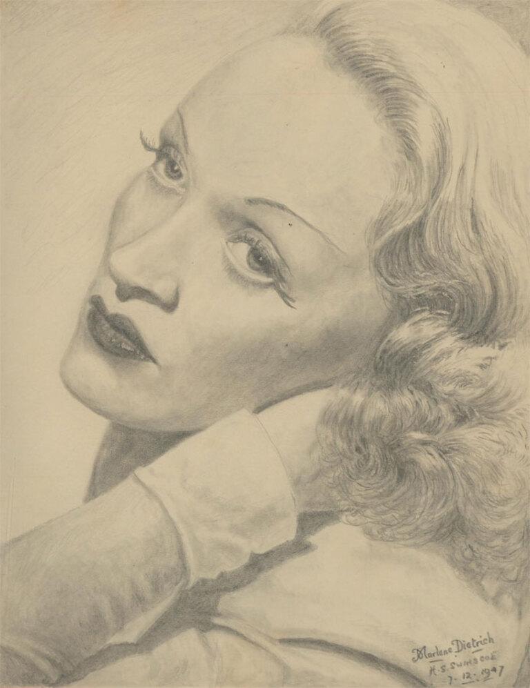 H.E. Swinscoe - 1947 Sketchbook, Hollywood Stars 1
