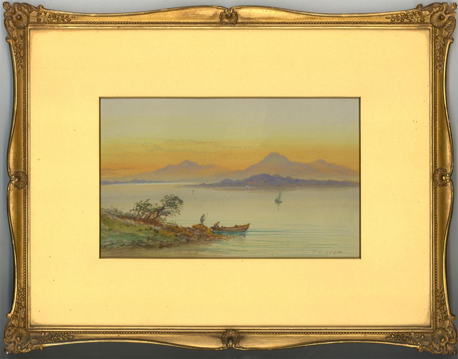T. Wilson - Paire d'aquarelles du début du 20e siècle, Loch Lomond et un lac 3